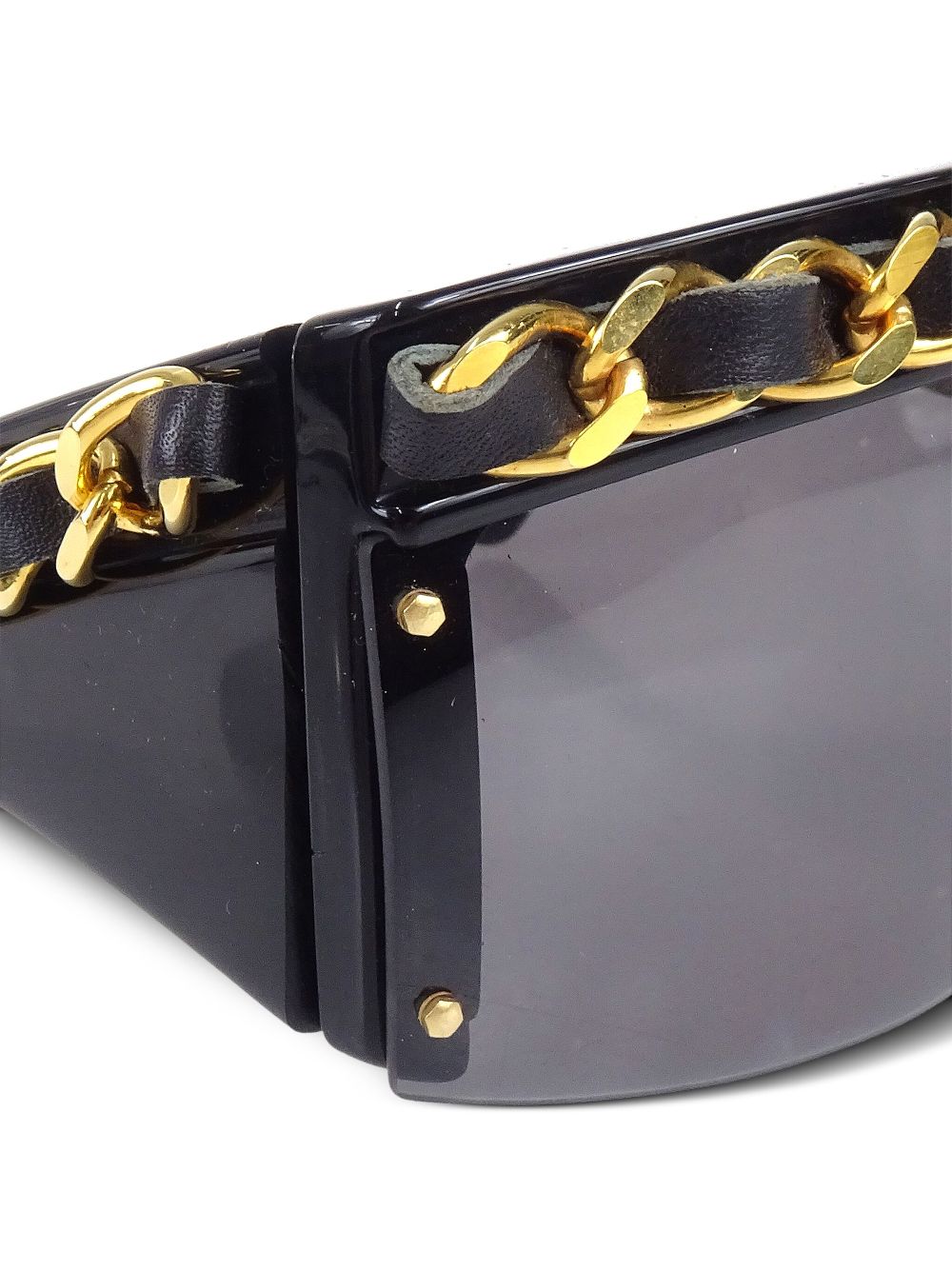 CHANEL 1980s-1990s chain shield sunglasses Women