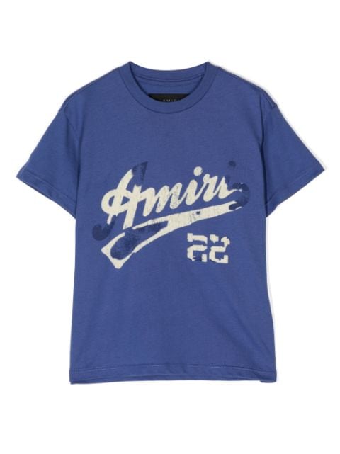 AMIRI KIDS 로고 프린트 티셔츠