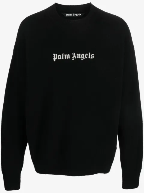Palm Angels logo-embroidered jumper