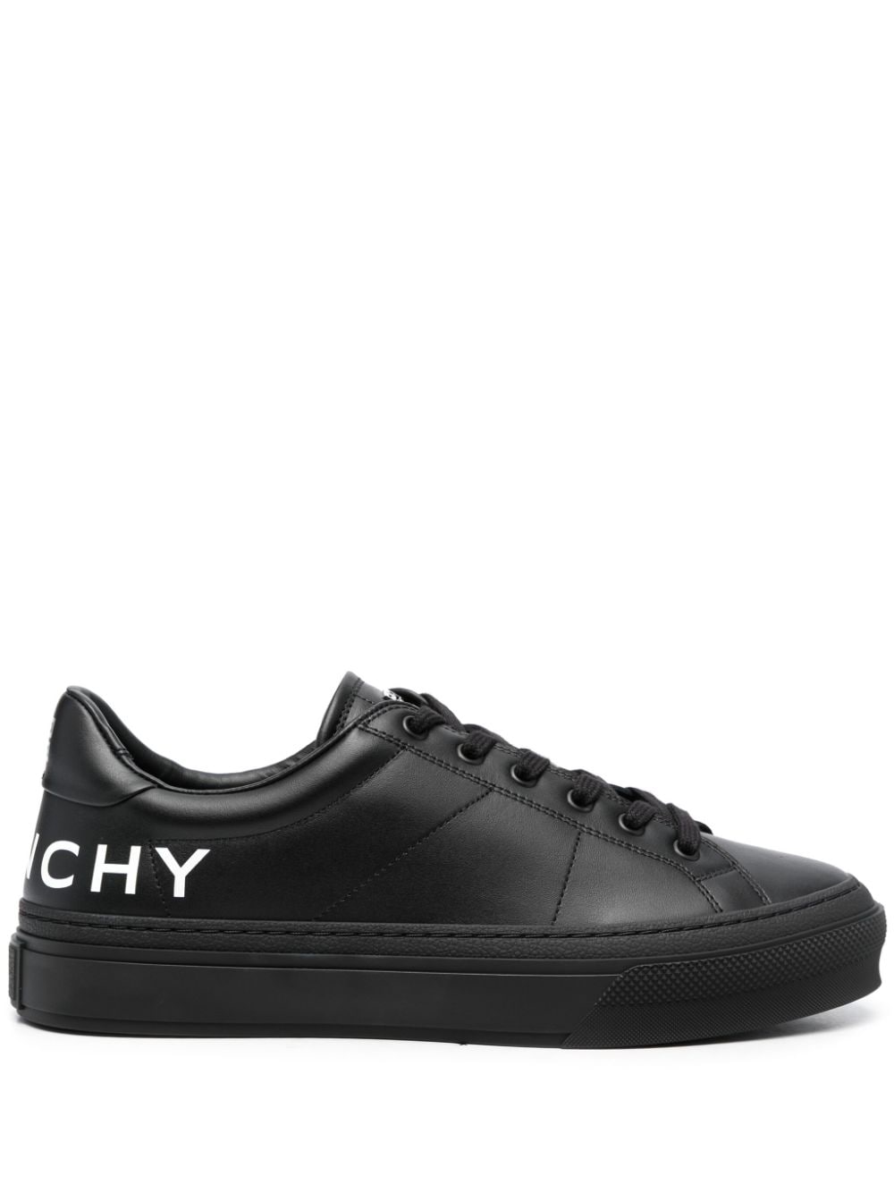 Givenchy Logo-print Leather Sneakers In Black