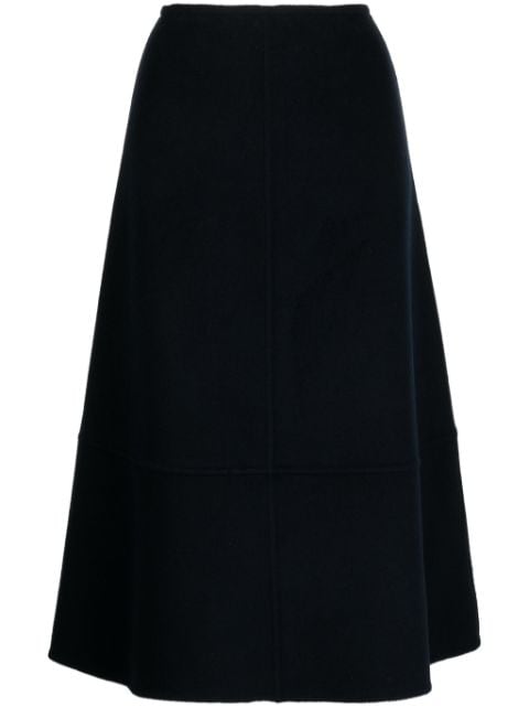 Yves Salomon high-waisted knitted midi skirt