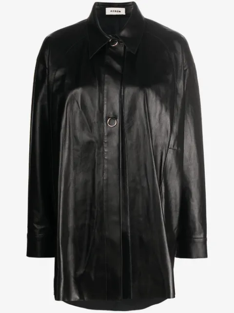 AERON Feather leather shirt