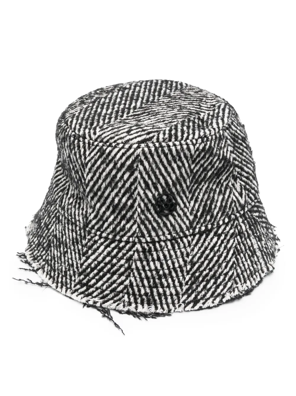 Ruslan Baginskiy herringbone-pattern bucket hat – Black