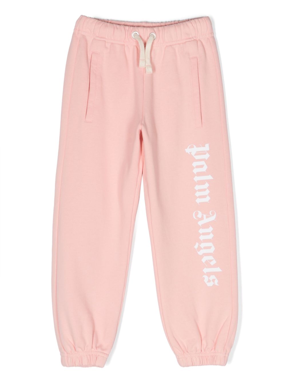 Palm Angels Kids logo-print cotton track trousers - Pink