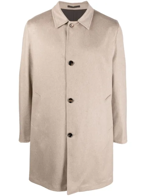 Kired single-breasted cashmere coat