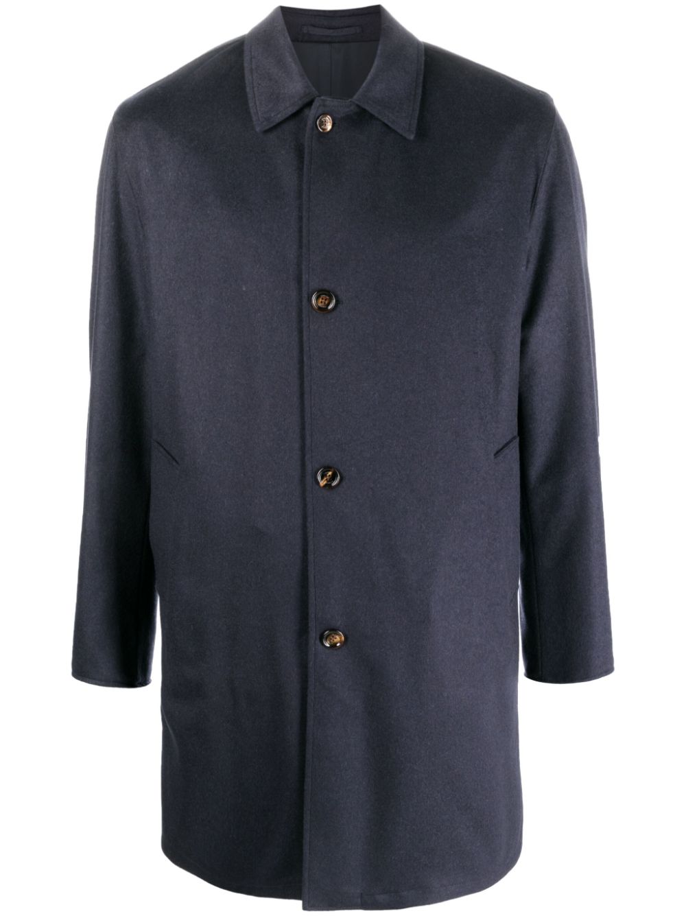 single-breasted cashmere coat