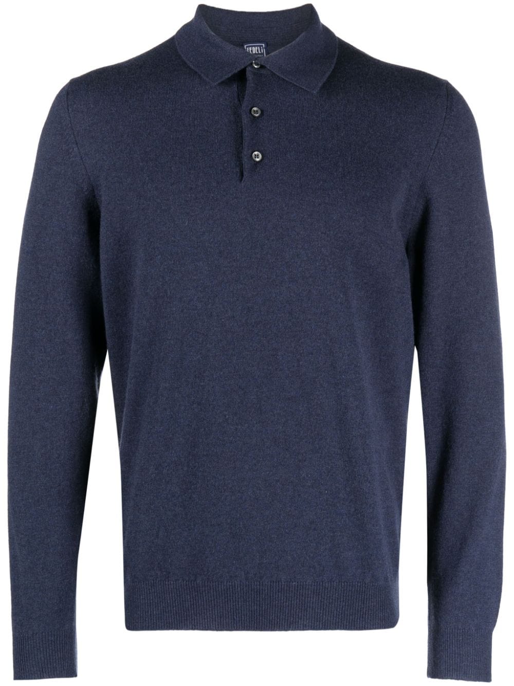 Fedeli Poloshirt met lange mouwen Blauw