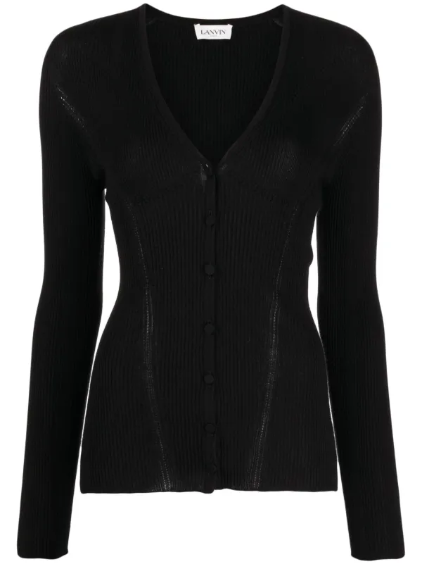 【12月スーパーSALE 15%OFF】 | カーディガン リブ Lanvin ブラック JP FARFETCH | トップス