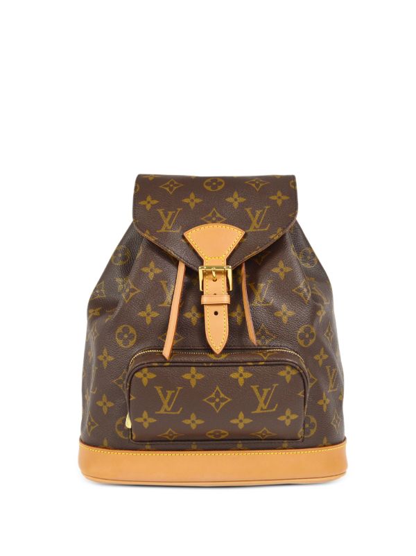 Louis Vuitton Monogram Montsouris MM Rucksack Backpack M51136 Brown PVC  Leather Ladies LOUIS VUITTON