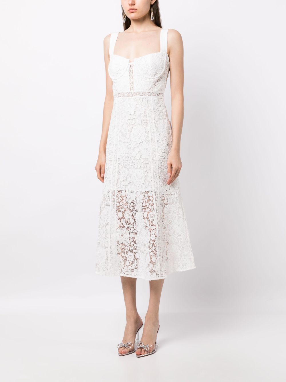 Self Portrait Lace Midi Dress Farfetch 0237