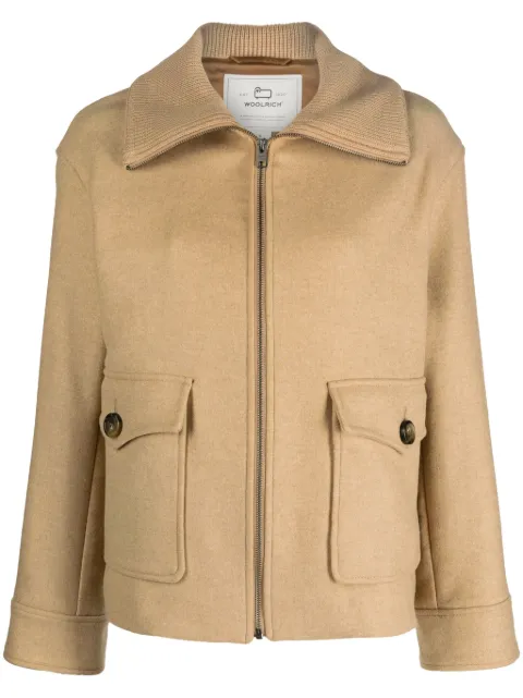 Woolrich veste zippée à col nervuré