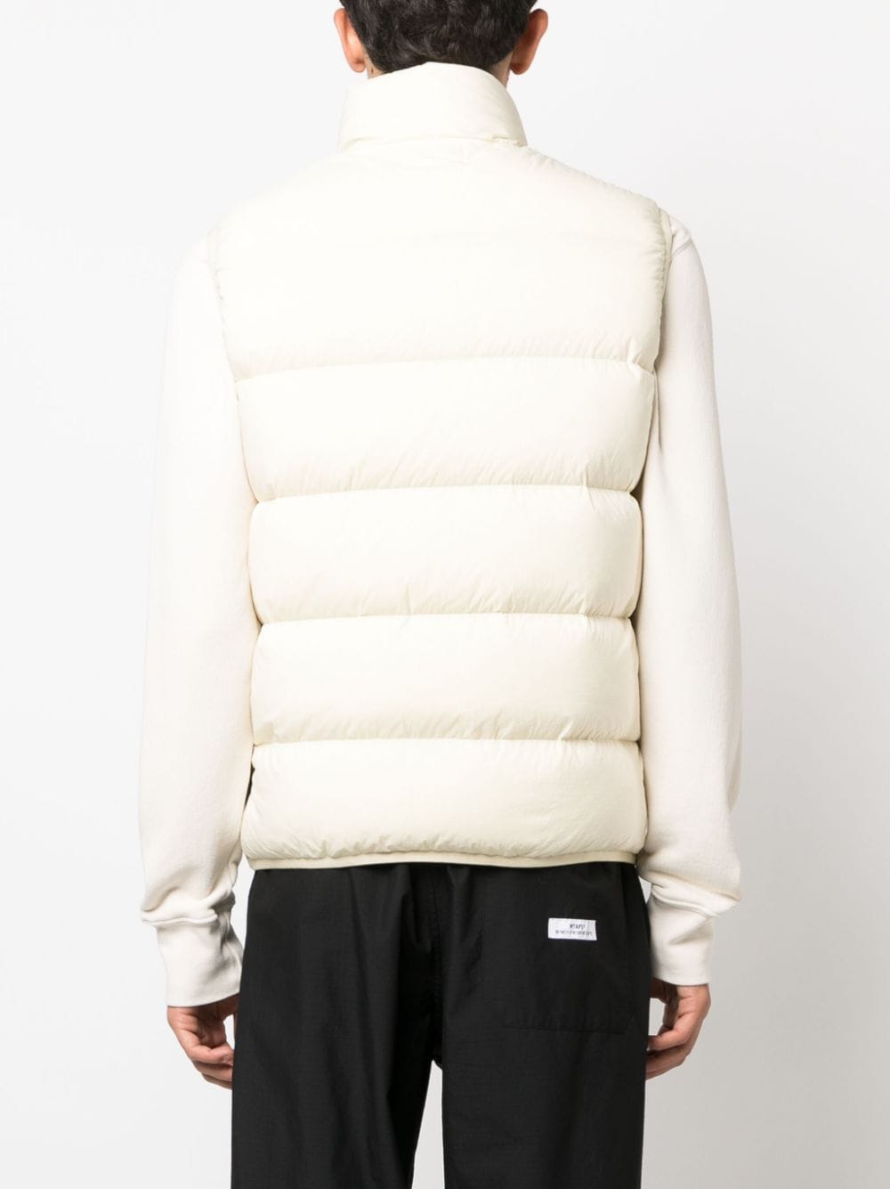 Shop Stone Island Zip-up Padded Gilet In Neutrals