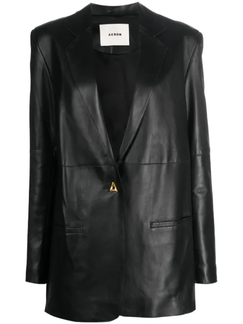 AERON Mercedes leather blazer