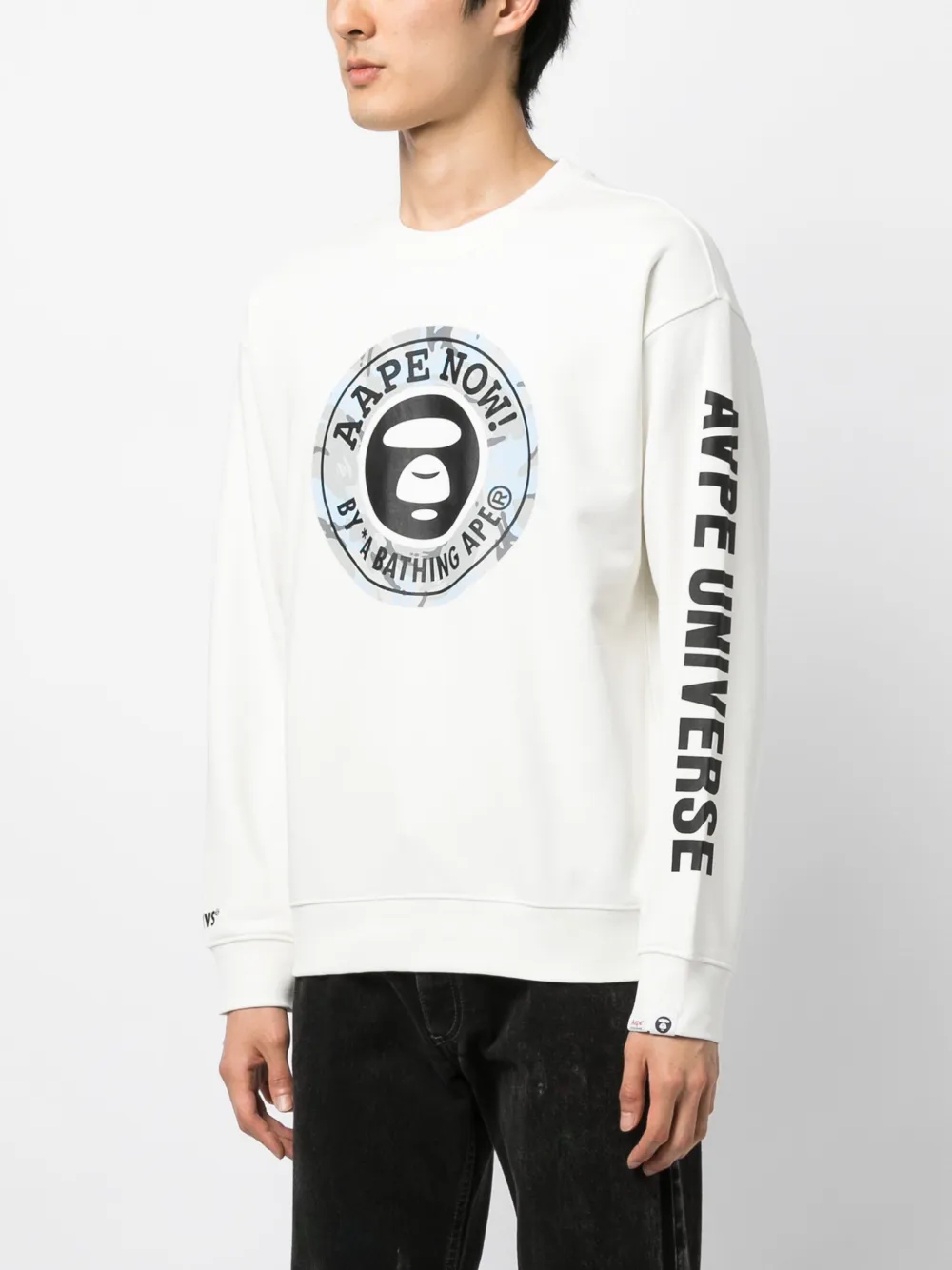 AAPE BY *A BATHING APE® logo-print crew-neck Sweatshirt - Farfetch