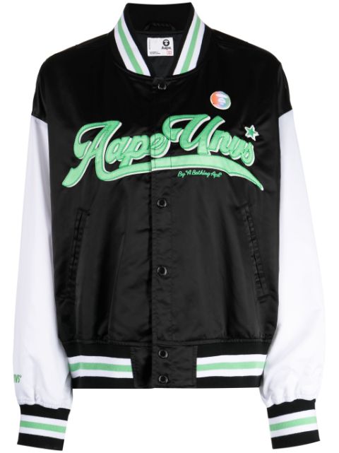 AAPE BY *A BATHING APE® logo-appliqué colour-block bomber jacket