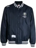 AAPE BY *A BATHING APE® logo-print baseball-collar bomber jacket - Blue