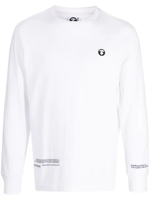 A BATHING APE® logo-patch cotton sweatshirt