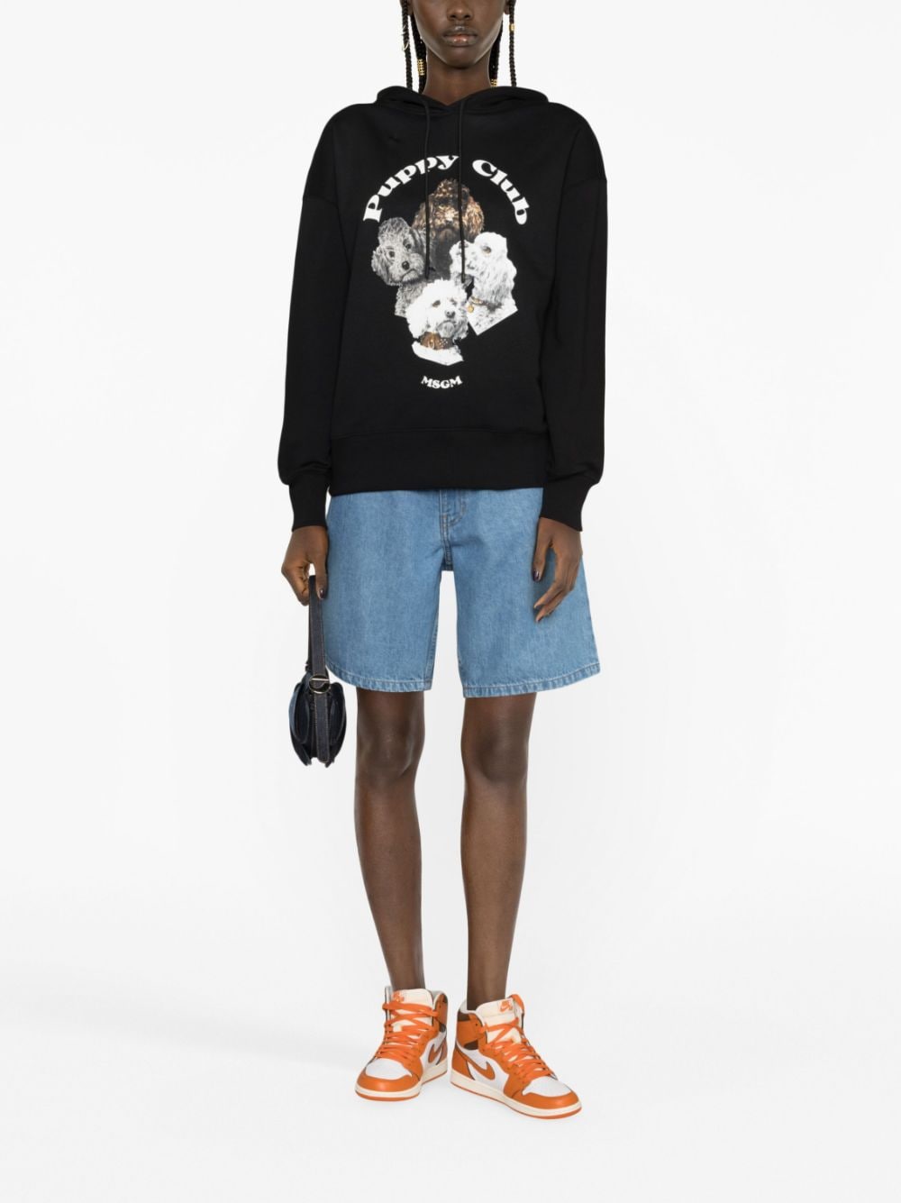 MSGM Hoodie met logoprint - Zwart