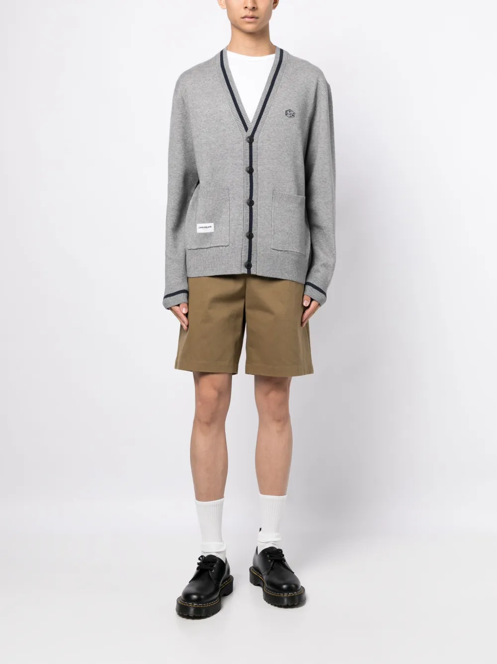 CHOCOOLATE Intarsia vest - Grijs