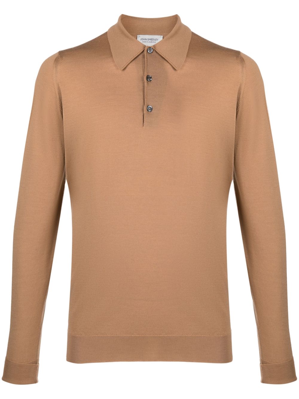Shop John Smedley Dorset Wool Polo Shirt In Brown