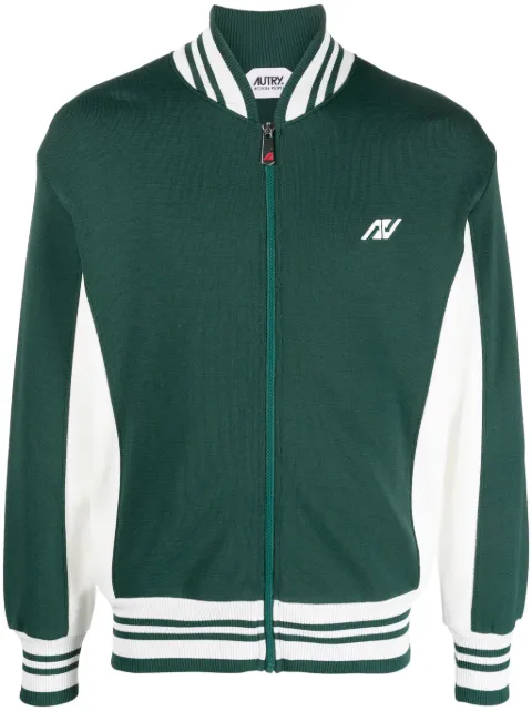Autry logo-embroidered bomber jacket