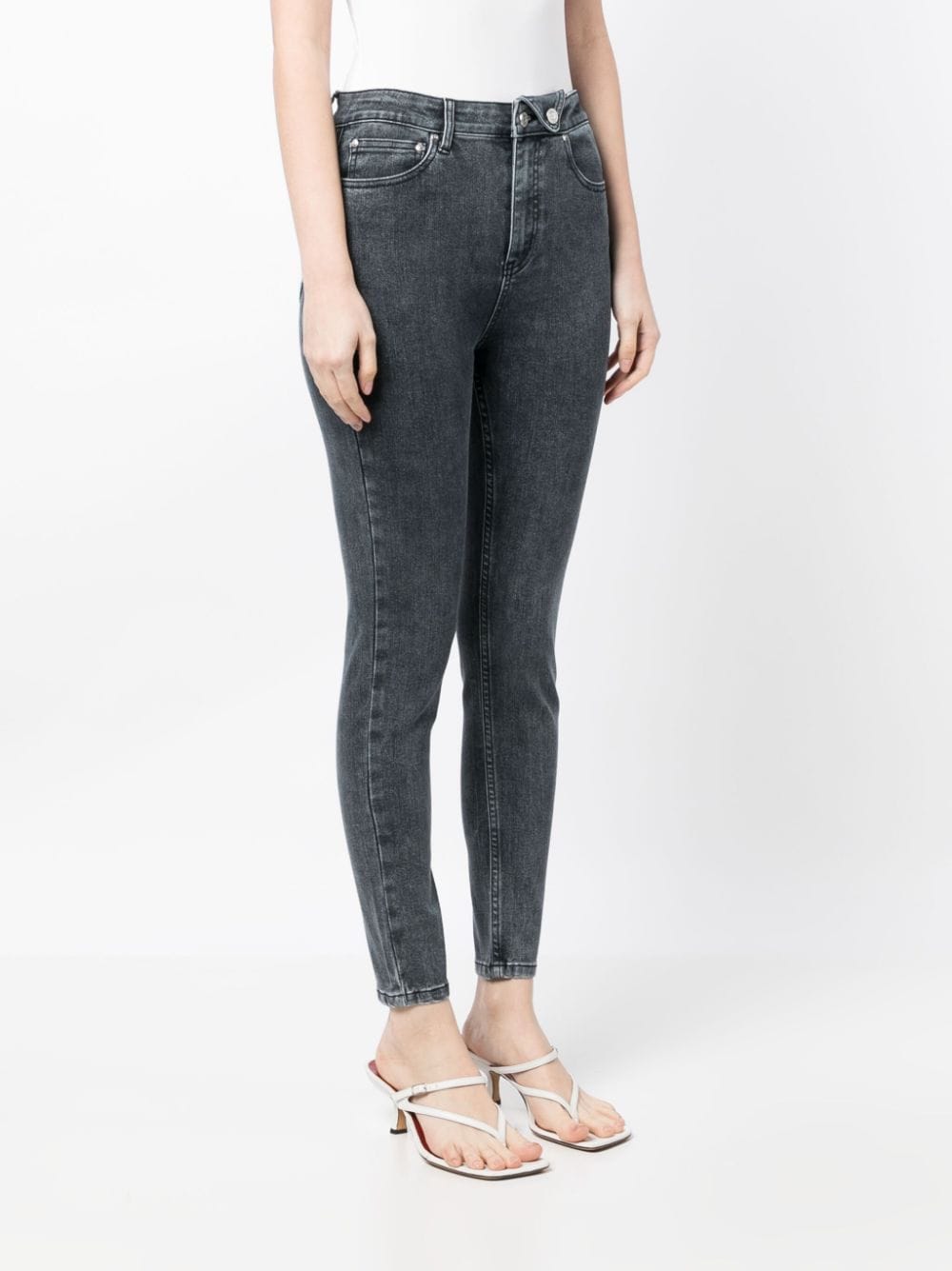 Shop B+ab Low-rise Skinny-cut Jeans In Black