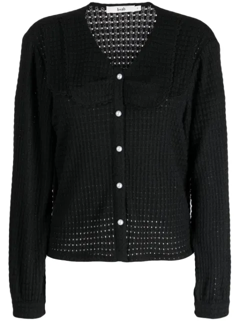 b+ab cardigan en maille ajourée à boutonnière