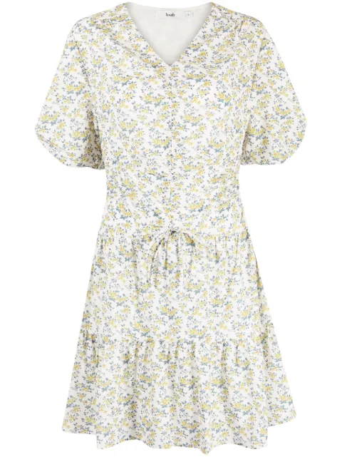 b+ab floral-print short-sleeved dress