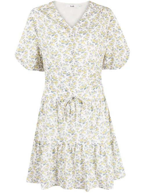 Robe fleurie à manches courtes - b+ab - Modalova