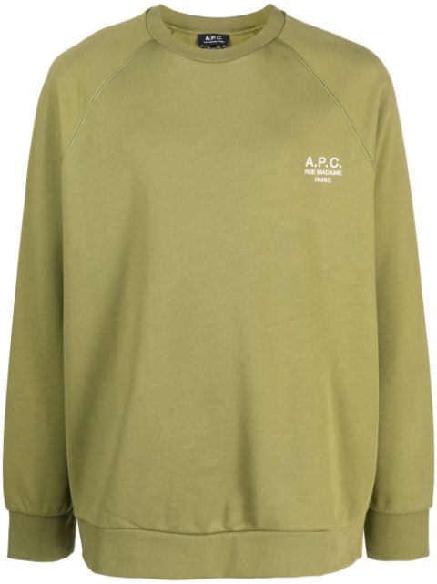 A.P.C. logo-embroidered cotton sweatshirt Men