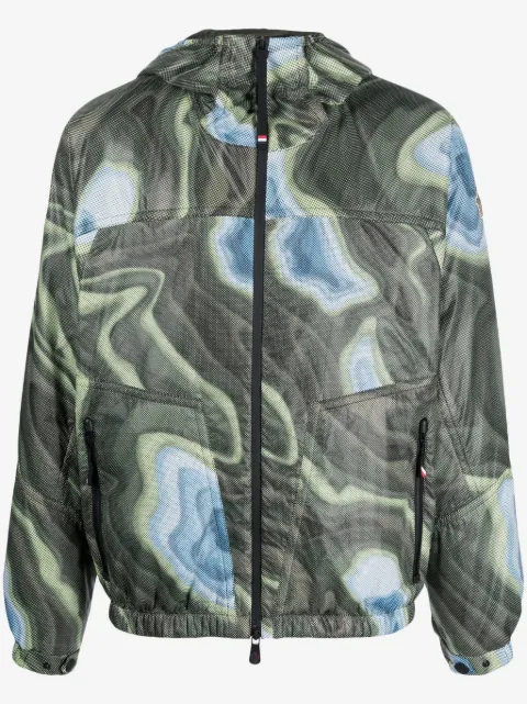 Moncler Grenoble Day Namic abstract-print bomber jacket