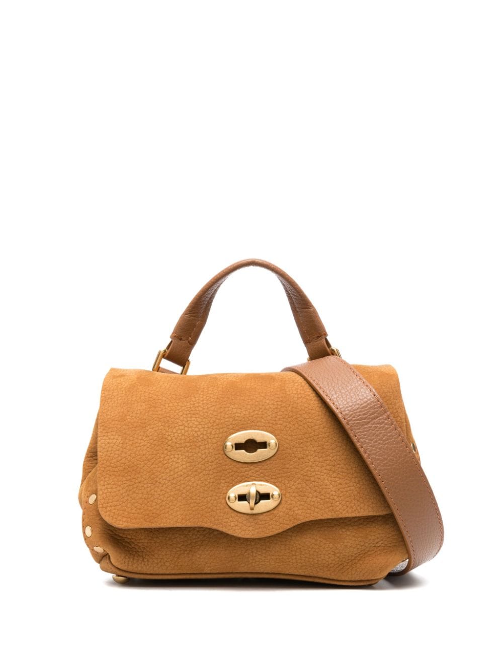 Zanellato Postina Suede Tote Bag In Brown