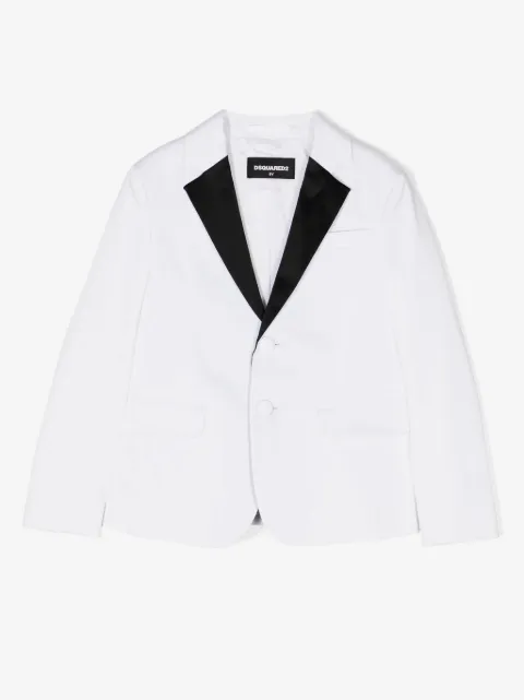 DSQUARED2 KIDS notched-lapels cotton blazer