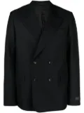 Lanvin checked double-breasted blazer - Blue