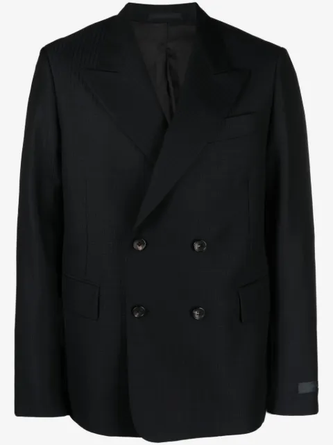 Lanvin checked double-breasted blazer