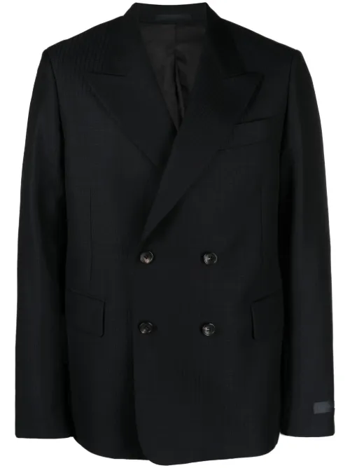 Blazer croisé à carreaux - Lanvin - Modalova