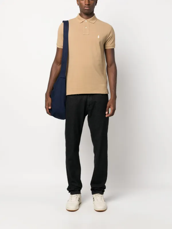 Polo Ralph Lauren logo-embroidered short-sleeve Polo | Neutrals