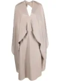 FENDI cut-out draped wool dress - Neutrals