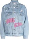 AAPE BY *A BATHING APE® graffiti-print buttoned denim jacket - Blue