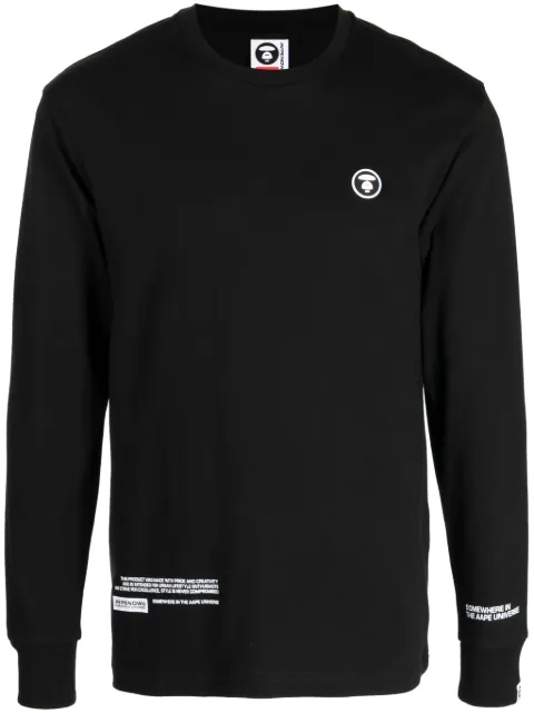 A BATHING APE® logo-patch cotton sweatshirt