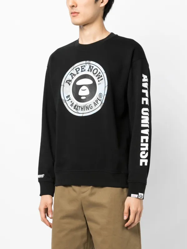 AAPE BY *A BATHING APE® logo-print crew-neck Sweatshirt - Farfetch