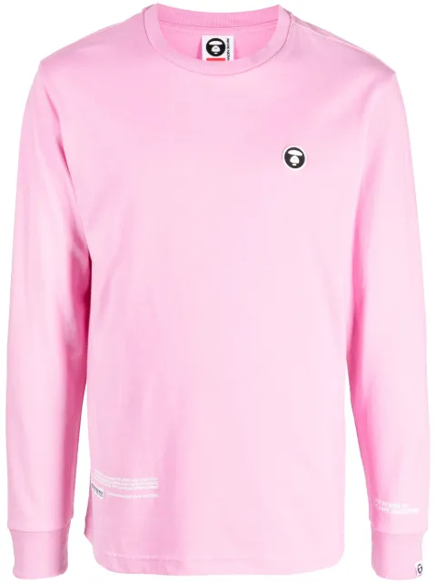 A BATHING APE® logo-patch cotton sweatshirt