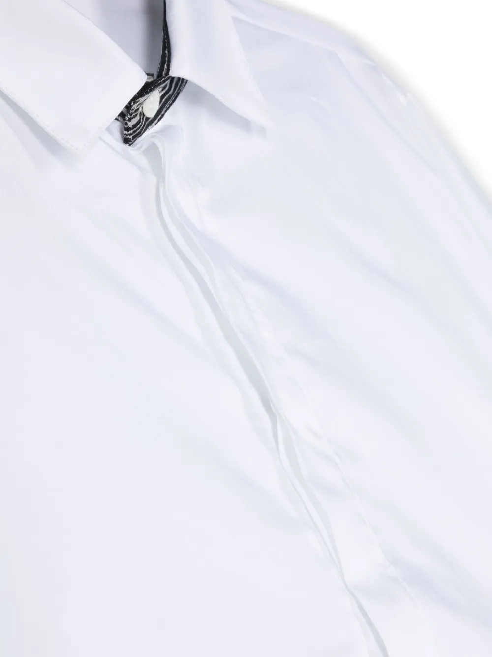  Missoni Kids Contrasting-trim Cotton Shirt - White 
