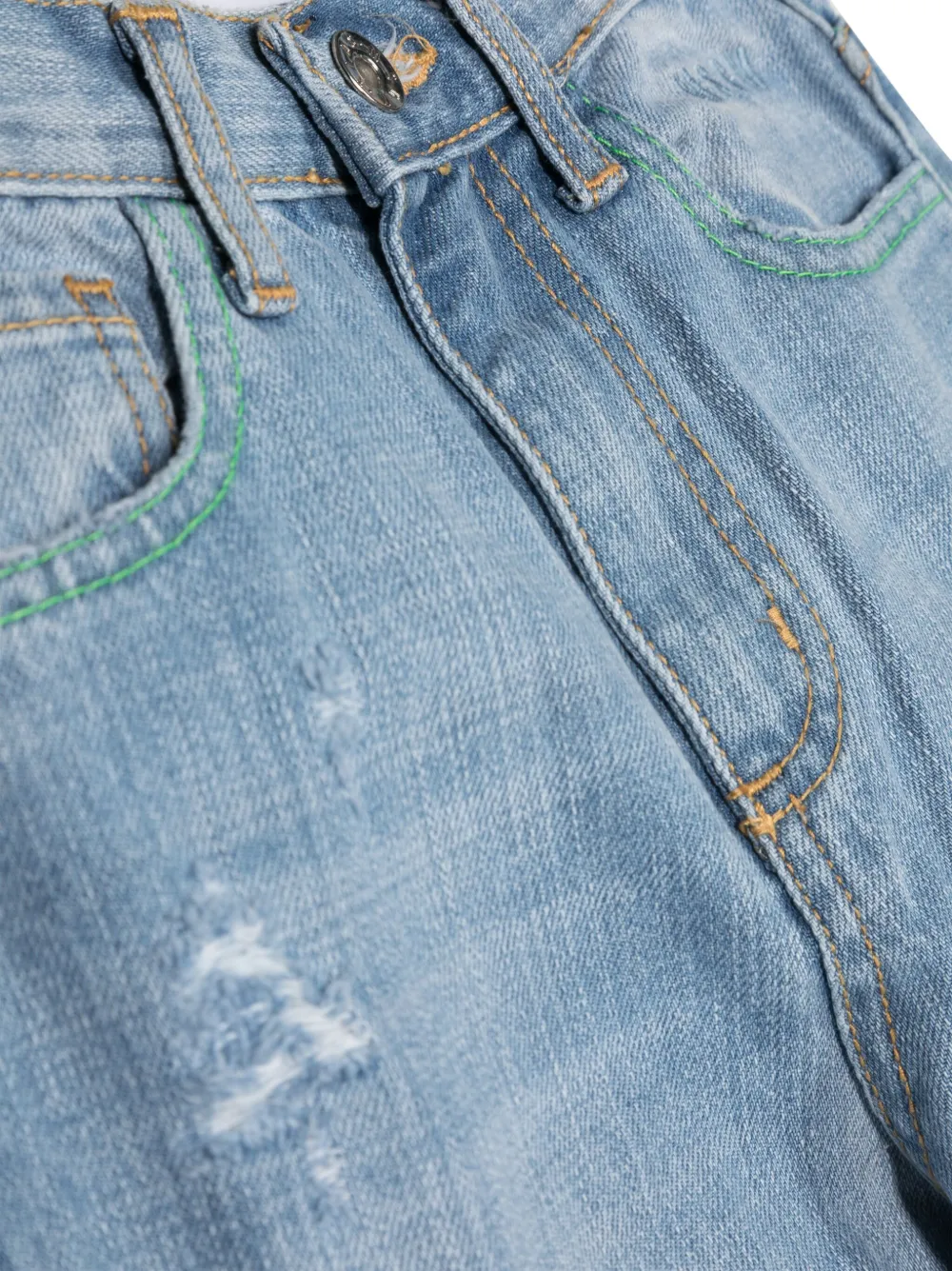 MSGM Kids Jeans dritti con effetto vissuto | Denim | Image 3