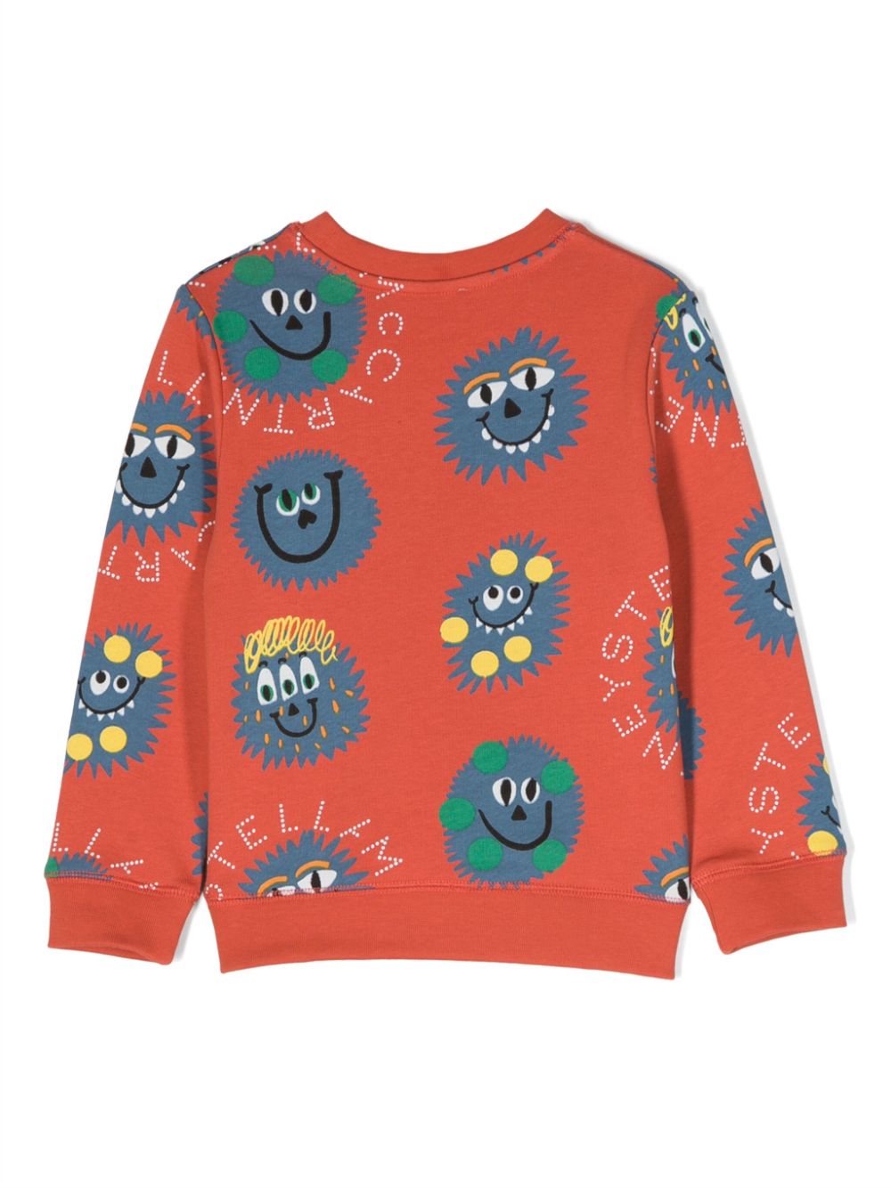 Stella McCartney Kids Monster Faces cotton sweatshirt - Oranje