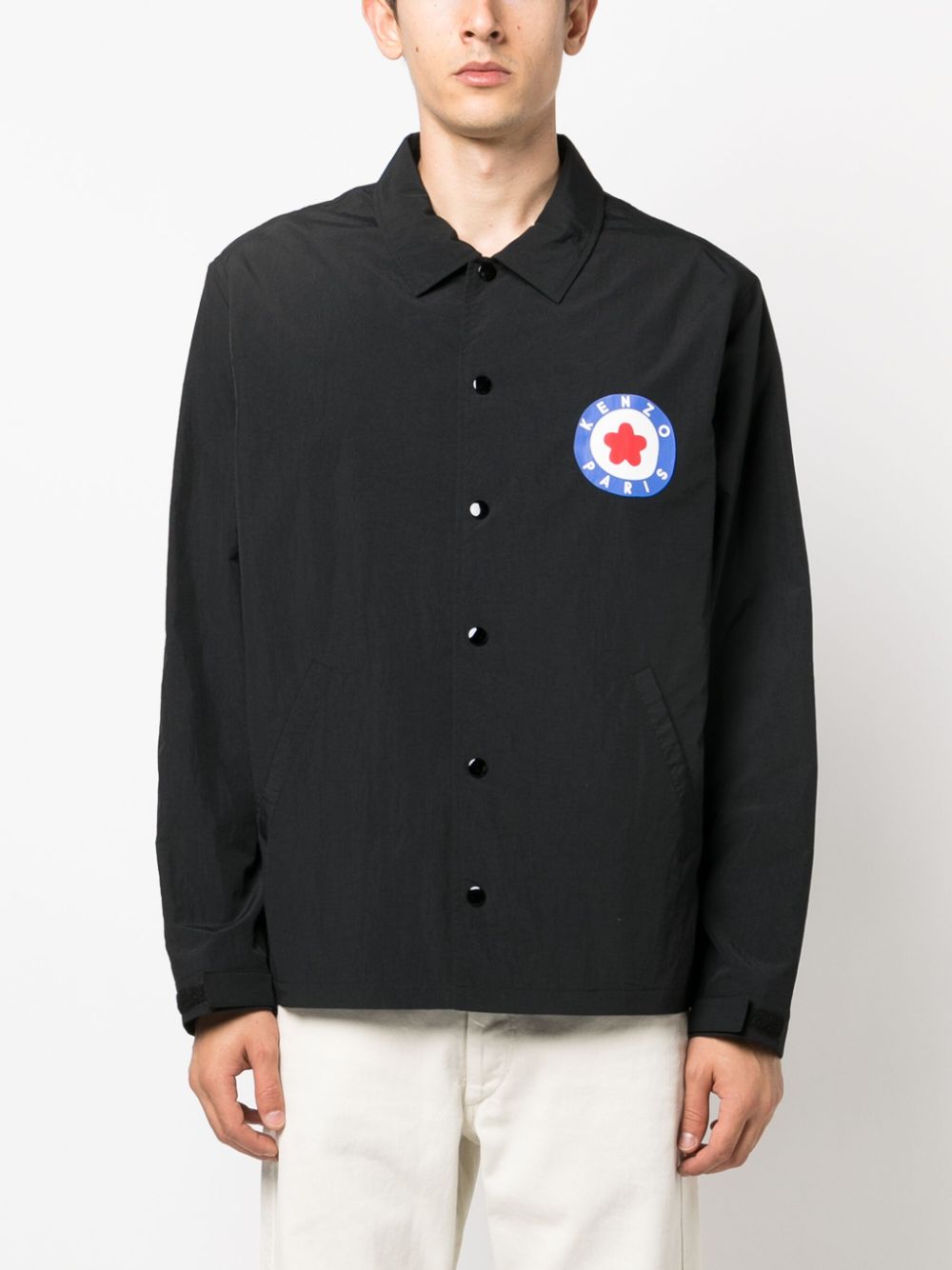 Kenzo Target logo-stamp shirt jacket Men