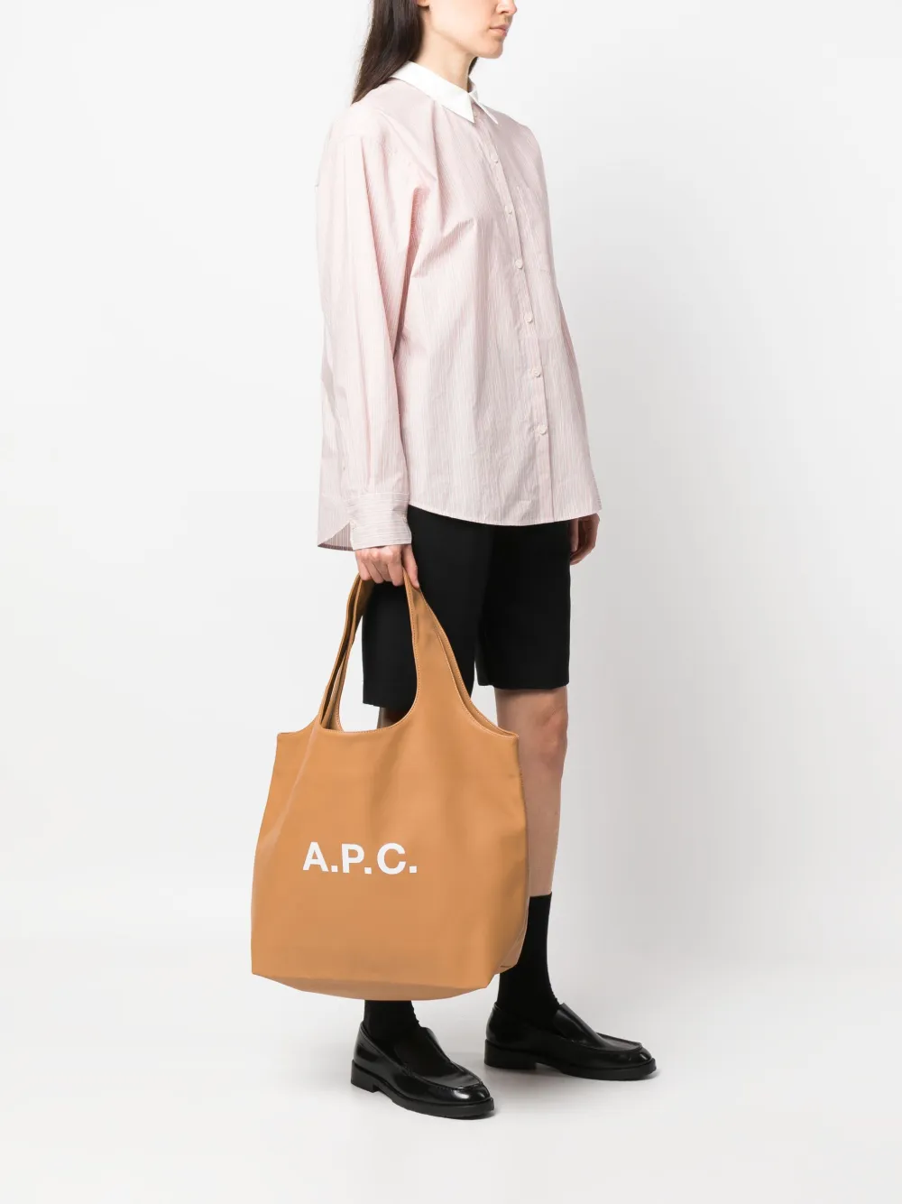 A.P.C. Ninon Small Faux-leather Tote Bag in Black for Men