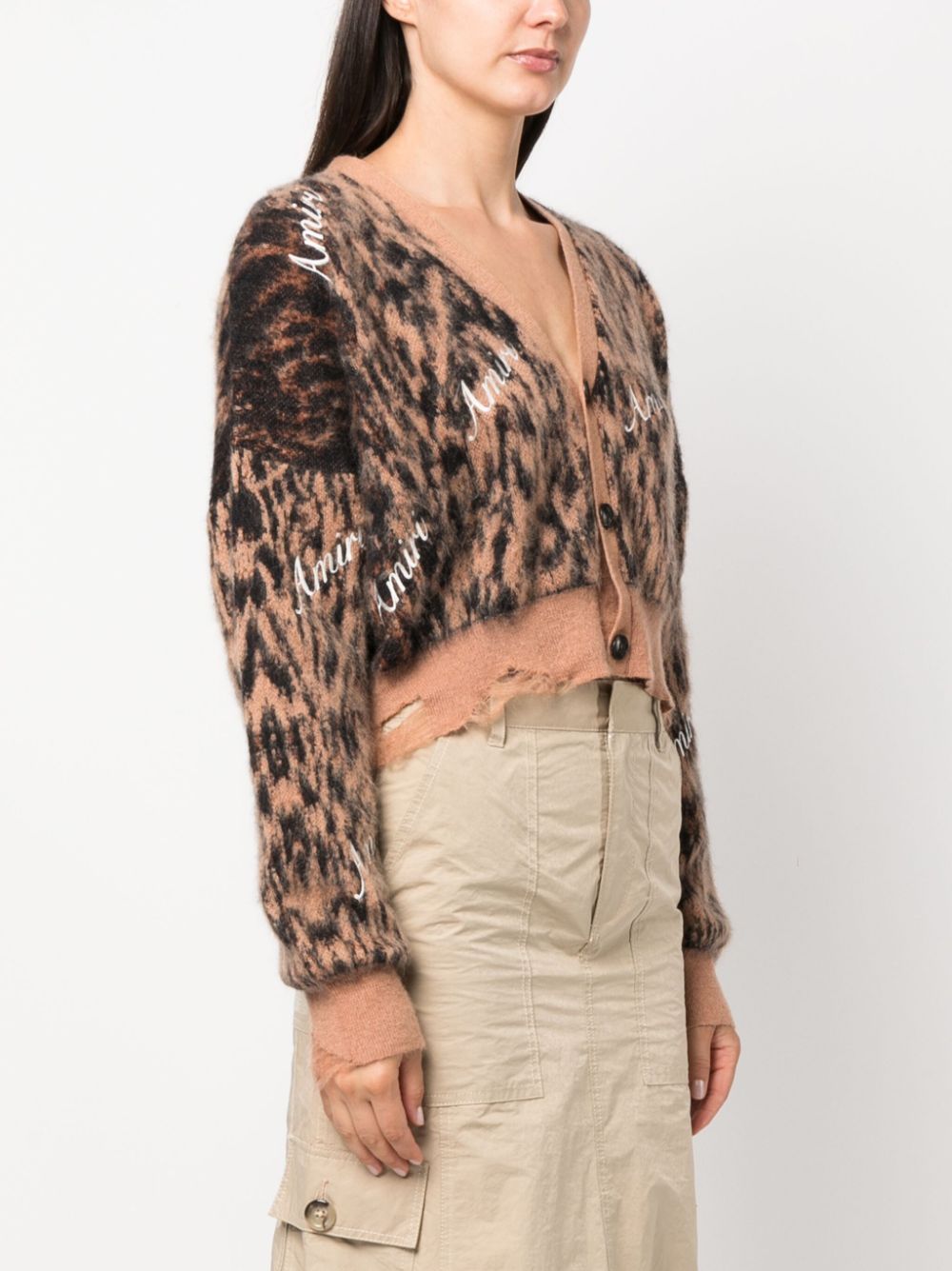 Affordable Versace leopard-print cropped cardigan Women