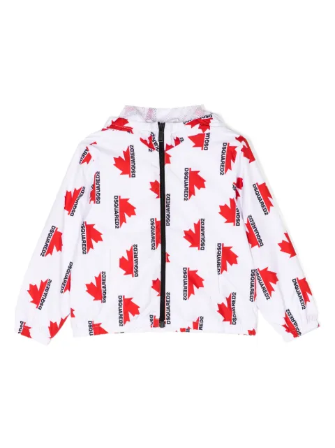 DSQUARED2 KIDS logo-print hooded jacket