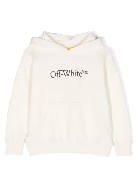 Off-White Kids logo-print cotton hoodie